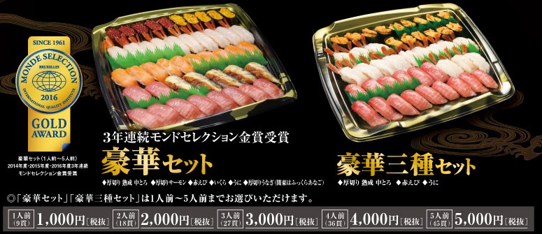 くら寿司、正月の豪華セット2018